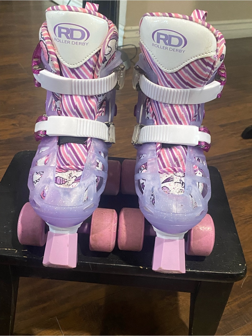 Roller Derby Kids' Adjustable Purple and Pink Quad Roller Skates